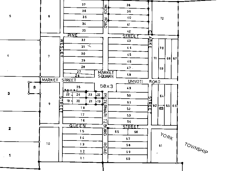 Layout of York in 1850